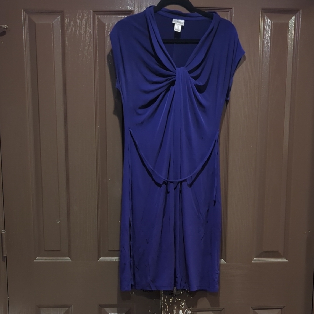 Motherhood Maternity Draped Purple Dress